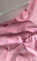 将图像加载到图库查看器中, Women's Lakhnavi Handcrafted Unstitched Cotton Chikankari Suit Material - HONC0316592