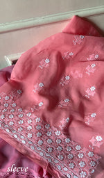Load image into Gallery viewer, Women's Lakhnavi Handcrafted Unstitched Cotton Chikankari Suit Material - HONC0351187