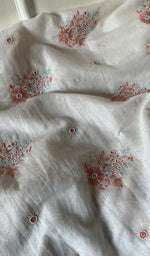 Load image into Gallery viewer, Women's Lakhnavi Handcrafted Mul Chanderi Unstitched Kurta And Dupatta Set - HONC0266911