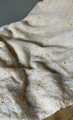 Load image into Gallery viewer, Women's Lakhnavi Handcrafted Mul Chanderi Unstitched Kurta And Dupatta Set- HONC0278949