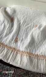 Load image into Gallery viewer, Women's Lakhnavi Handcrafted Mul Chanderi Unstitched Kurta And Dupatta Set- HONC0329236