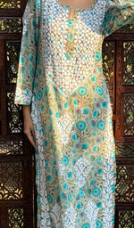 Load image into Gallery viewer, Women's Lucknowi Handcrafted Cotton Chikankari Kurti - HONC0120076