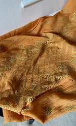 Load image into Gallery viewer, Women's Lakhnavi Handcrafted Mul Chanderi Semi - Stitched Kurta And Dupatta Set- HONC0305150