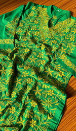 将图像加载到图库查看器中, Women's Lakhnavi Handcrafted Cotton Chikankari Kurti - HONC097653