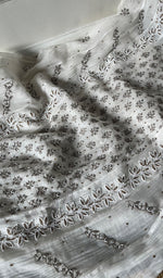 Load image into Gallery viewer, Saziya Women's Lakhnavi Handcrafted Mul Chanderi Semi - Stitched Kurta And Dupatta Set - HONC0300392