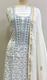 将图像加载到图库查看器中, Women's Lakhnavi Handcrafted Mul Chanderi Kurta And Dupatta Set- HONC0174282