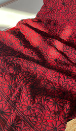 将图像加载到图库查看器中, Yumna Women's Lucknowi Handcrafted Faux-Georgette Chikankari Suit Material - HONC0277973