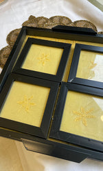 Load image into Gallery viewer, Chikankari Tray with Four Coasters - HONCO254711