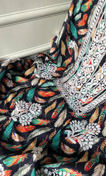 Load image into Gallery viewer, Women's Lakhnavi Handcrafted Cotton Chikankari Unstitched Kurti Fabric - HONC0315330