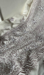 Load image into Gallery viewer, Women's Lakhnavi Handcrafted Mul Chanderi Unstitched Kurta And Dupatta Set - HONC0277053