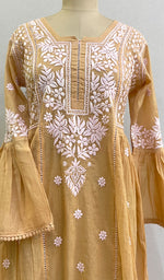 将图像加载到图库查看器中, Fariah Women's Lucknowi Handcrafted Mul Chanderi Chikankari Kurti - HONC0160041