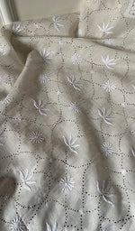 Load image into Gallery viewer, Women's Lakhnavi Handcrafted Mul Chanderi Unstitched Kurta And Dupatta Set - HONC0279324