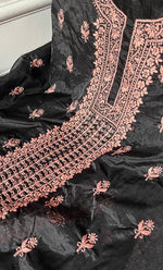 Load image into Gallery viewer, Charvi Women's Lakhnavi Handcrafted Organza Chikankari Unstitched Kurti Fabric - HONC0336183