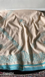 将图像加载到图库查看器中, Women's Lakhnavi Handcrafted Cotton Unstitched Chikankari Suit Material - HONC0348839