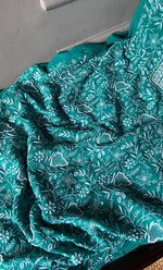 Load image into Gallery viewer, Women's Lakhnavi Handcrafted Pure Silk Georgette Chikankari Kurta And Dupatta Set- HONC0258089