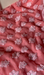 将图像加载到图库查看器中, Women's Lucknowi Handcrafted Faux-Georgette Chikankari Suit Material - HONC0263004