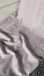 将图像加载到图库查看器中, Aarya Lucknowi Handcrafted Cotton Unstitched Chikankari Unstitched Unisex Kurta Fabric - HONC0888456