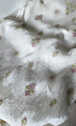 Load image into Gallery viewer, Women's Lakhnavi Handcrafted Mul Chanderi Semi - Stitched Kurta And Dupatta Set - HONC0314225