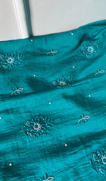 Load image into Gallery viewer, Women's Lakhnavi Handcrafted Mul Chanderi Unstitched Kurta And Dupatta Set - HONC0215480