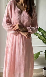 Load image into Gallery viewer, Rooh Women's Lucknowi Handcrafted Modal Cotton Chikankari Kurti - HONC0264944