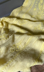 将图像加载到图库查看器中, Women's Lakhnavi Handcrafted Mul Chanderi Semi - Stitched Anarkali And Dupatta Set - HONC0282399