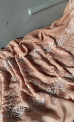 Load image into Gallery viewer, Women's Lakhnavi Handcrafted Mul Chanderi Unstitched Kurta And Dupatta Set- HONC0312988