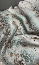 Load image into Gallery viewer, Women's Lakhnavi Handcrafted Mul Chanderi Unstitched Kurta And Dupatta Set - HONC0311958