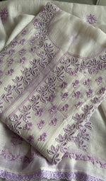 将图像加载到图库查看器中, Saziya Women's Lakhnavi Handcrafted Mul Chanderi Semi - Stitched Kurta And Dupatta Set -HONC0214336