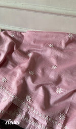 Load image into Gallery viewer, Women's Lakhnavi Handcrafted Chanderi Silk Unstitched Chikankari Full Suit - HONC0340141