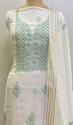 Load image into Gallery viewer, Women's Lakhnavi Handcrafted Mul Chanderi Kurta And Dupatta Set- HONC0139181