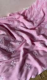 将图像加载到图库查看器中, Women's Lakhnavi Handcrafted Modal Cotton Chikankari Suit Material - HONC0275941