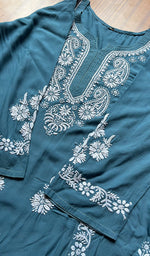 Load image into Gallery viewer, Women's Lucknowi Handcrafted Modal Cotton Chikankari Kurti - HONC0301029