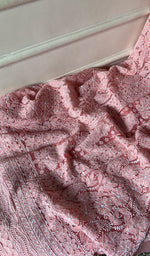Load image into Gallery viewer, Women's Lucknowi Handcrafted Faux-Georgette Unstitched Chikankari Suit Material - HONC0348764