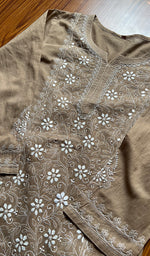 将图像加载到图库查看器中, Women's Lakhnavi Handcrafted Cotton  Chikankari Kurti- HONC0300989