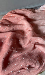 Load image into Gallery viewer, Women's Lakhnavi Handcrafted Mul Chanderi Semi - Stitched Anarkali And Dupatta Set - HONC0305927