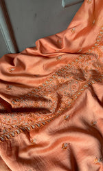 Load image into Gallery viewer, Women's Lucknowi Handcrafted Chanderi Silk Chikankari Full Suit Material - HONC020065