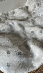 将图像加载到图库查看器中, Women's Lakhnavi Handcrafted Mul Chanderi Semi - Stitched Anarkali And Dupatta Set -HONC028461