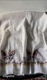 Load image into Gallery viewer, Women's Lakhnavi Handcrafted Mul Chanderi Unstitched Kurta And Dupatta Set - HONC02798120