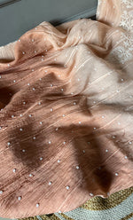 Load image into Gallery viewer, Women's Lakhnavi Handcrafted Mul Chanderi Semi - Stitched Anarkali And Dupatta Set - HONC0305939