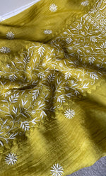 Load image into Gallery viewer, Women's Lakhnavi Handcrafted Mul Chanderi Semi - Stitched Kurta And Dupatta Set - HONC0304193