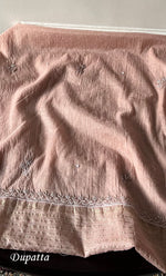 Load image into Gallery viewer, Women's Lakhnavi Handcrafted Mul Chanderi Unstitched Kurta And Dupatta Set- HONC0319474