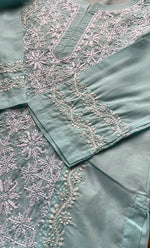 将图像加载到图库查看器中, Women's Lucknowi Handcrafted Cotton Chikankari Kurti - HONC0298735