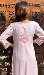 将图像加载到图库查看器中, Women's Lucknowi Handcrafted Modal Cotton Chikankari Kurti - HONC0232108