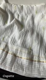 将图像加载到图库查看器中, Women's Lakhnavi Handcrafted Mul Chanderi Semi - Stitched Kurta And Dupatta Set - HONC0271139