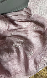 Load image into Gallery viewer, Women's Lakhnavi Handcrafted Mul Chanderi Semi - Stitched Kurta And Dupatta Set - HONC0304376