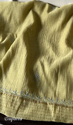 Load image into Gallery viewer, Women's Lakhnavi Handcrafted Mul Chanderi Semi - Stitched Kurta And Dupatta Set - HONC0269047
