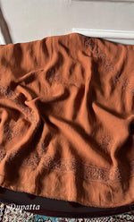 Load image into Gallery viewer, Women's Lucknowi Handcrafted Viscose Georgette Unstitched Chikankari Suit Material - HONC0325140