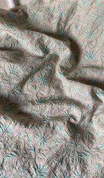 Load image into Gallery viewer, Women's Lakhnavi Handcrafted Munga Silk Chikankari Kurta And Dupatta Set - HONC0251544