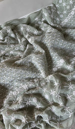 Load image into Gallery viewer, Women's Lakhnavi Handcrafted Mul Chanderi Unstitched Kurta And Dupatta Set - HONC0298042