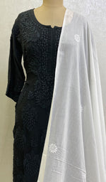 Load image into Gallery viewer, Women's Lucknowi Handcrafted Cotton Chikankari Dupatta - HONC0160543